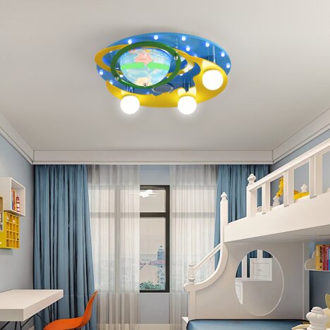 Lustra LED Planet cu Difuzor si Bluetooth, LED inclus, 1 surse de iluminare, Lumina: Cald, Natural,